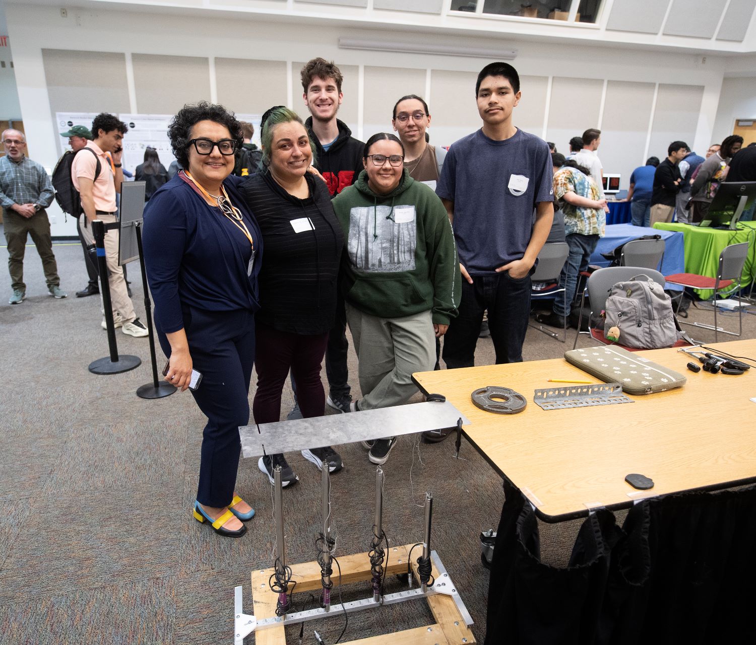 Students at the metal fair.