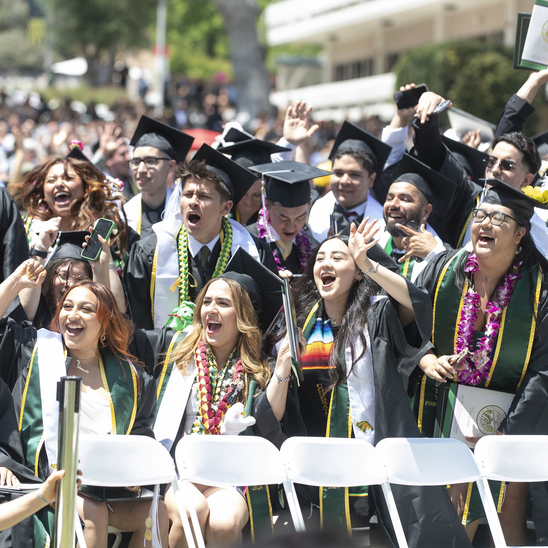 CLASS students celebrate during commencement.