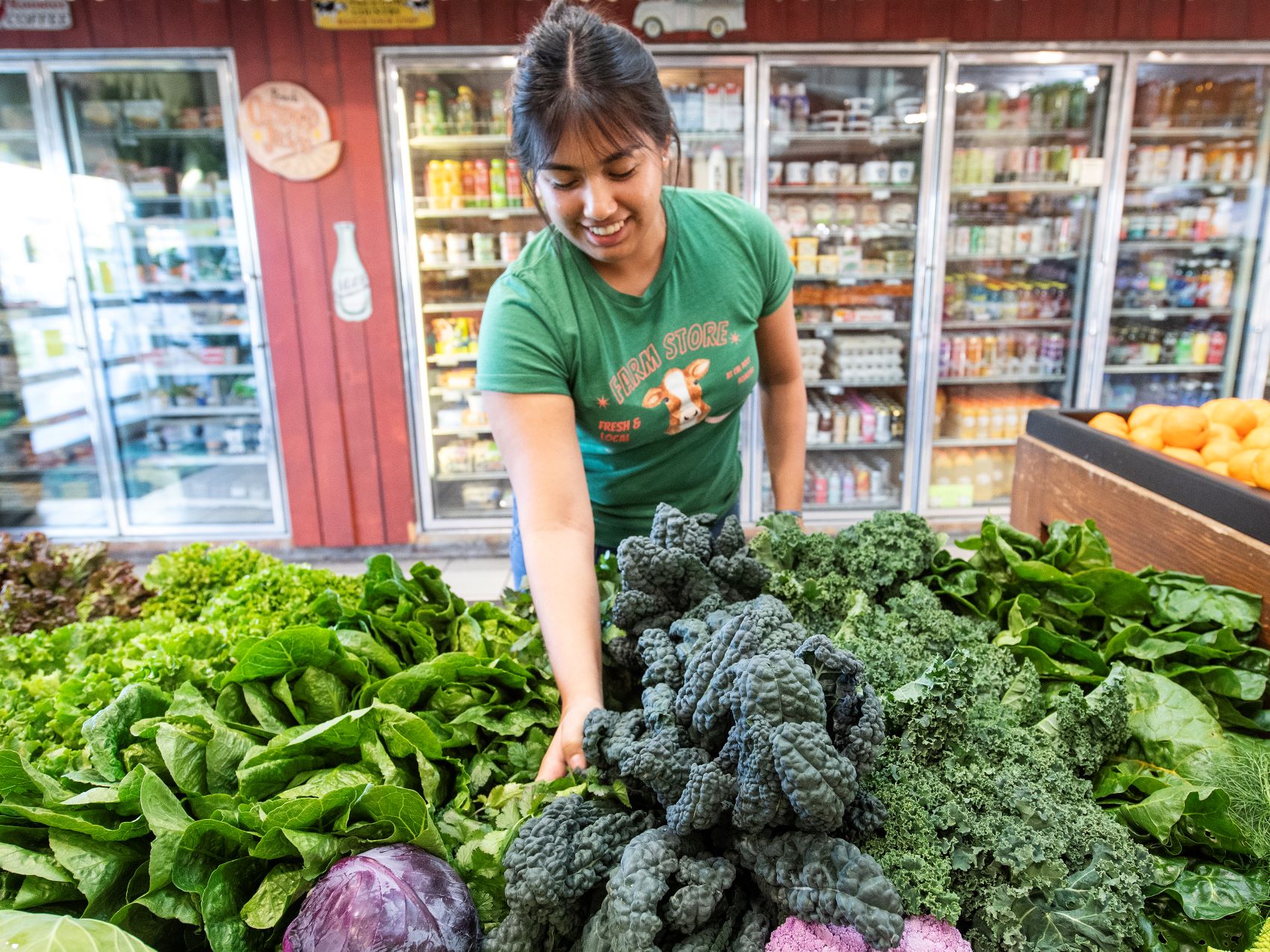 Farm Store student arranges Kale