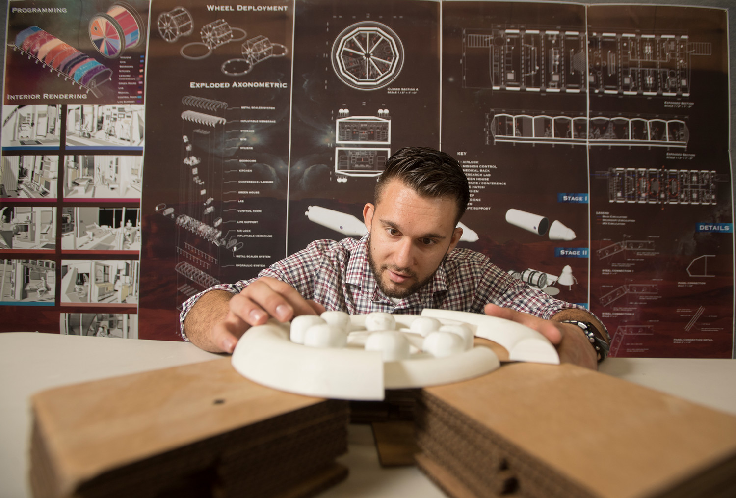 student working in classroom lab