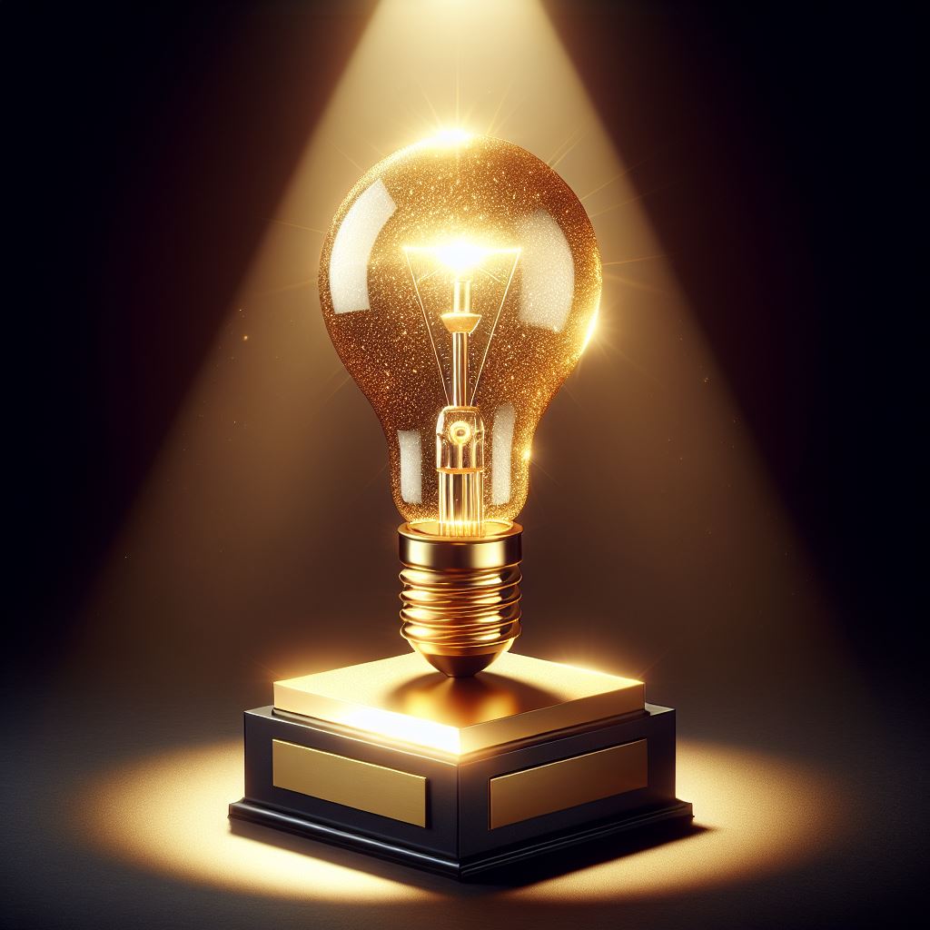 gold light bulb award