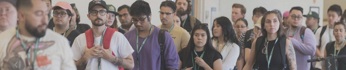 students standing in line