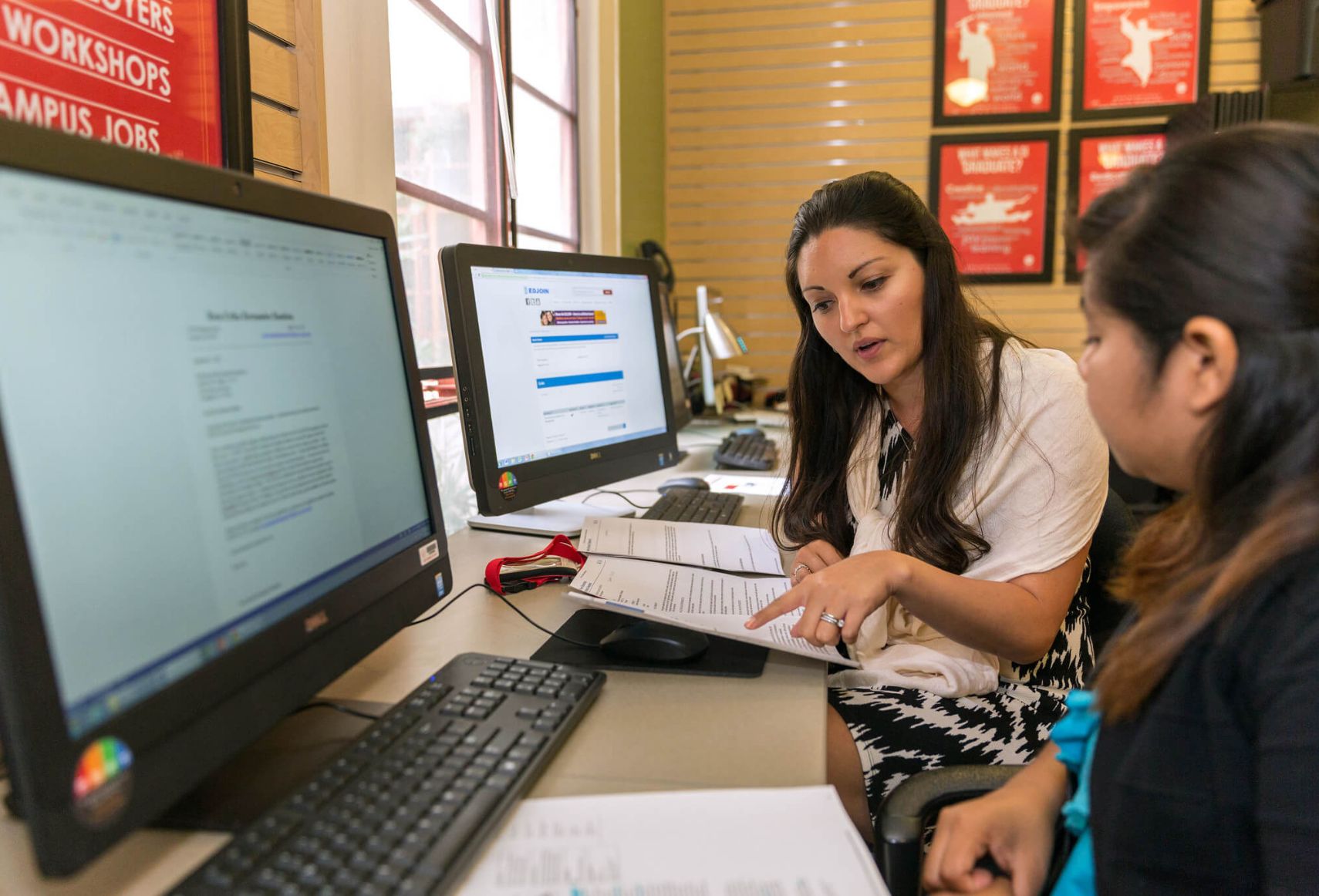 Inside the Career Development & Alumni Engagement Office at CSU Channel Islands.