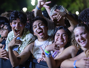 students at a party