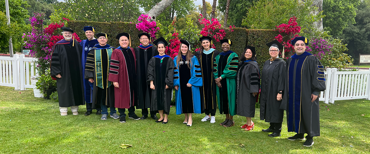 faculty of the management and human resources department during commencement