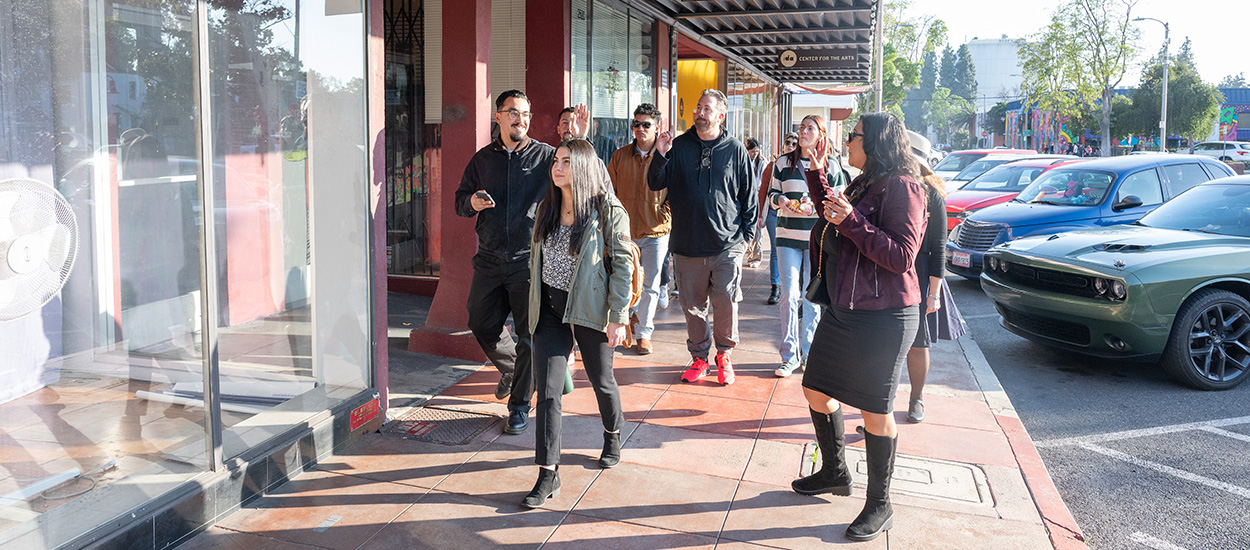 Cal Poly Pomona Students in Downtown Pomona