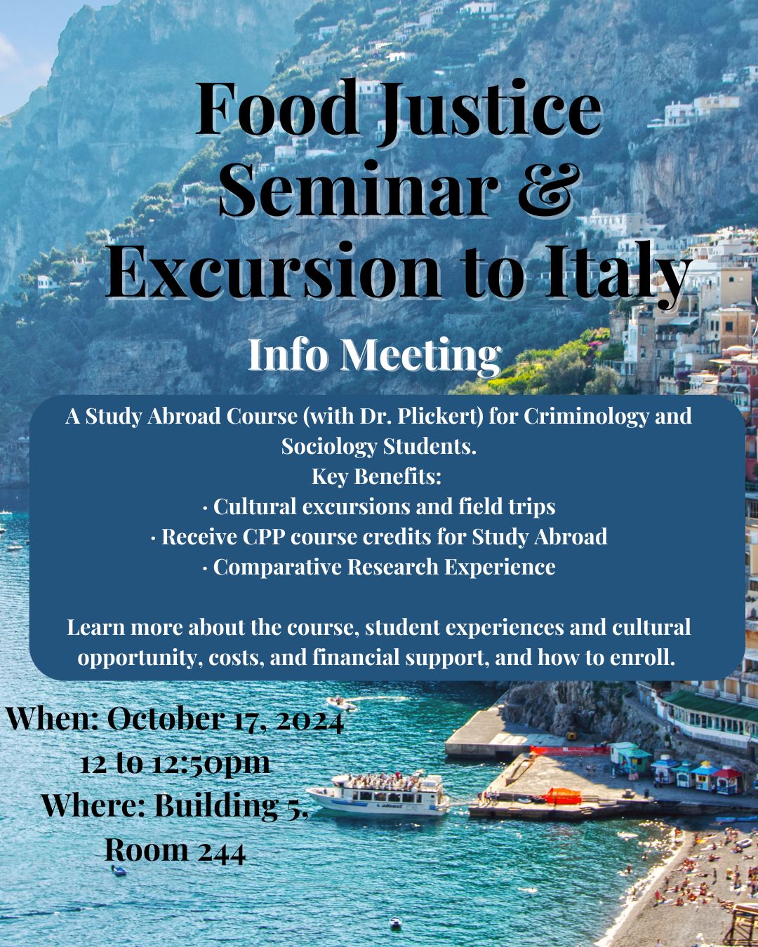 information about food justice seminar and study abroad