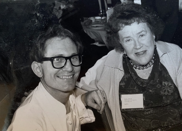 Mark Peel and Julia Child at Campanile