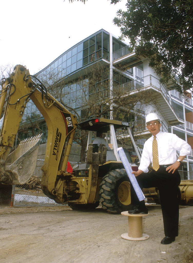 Bob Suzuki with a Crane