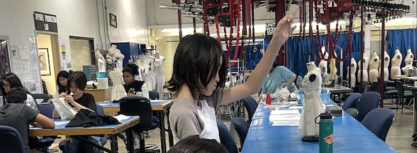 Campers in the fashion lab