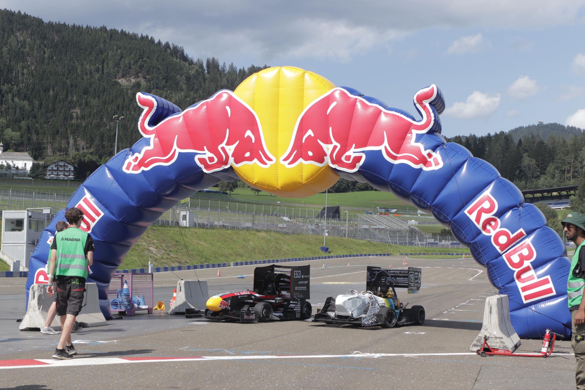 The Cal Poly Pomona FSAE race car at the Red Bull Ring.