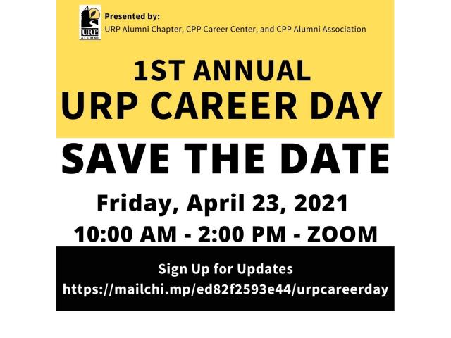 URP majors will meet with employers to discuss careers in planning on Friday, April 23