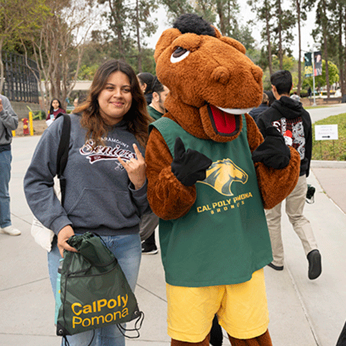 Billy Bronco and a student