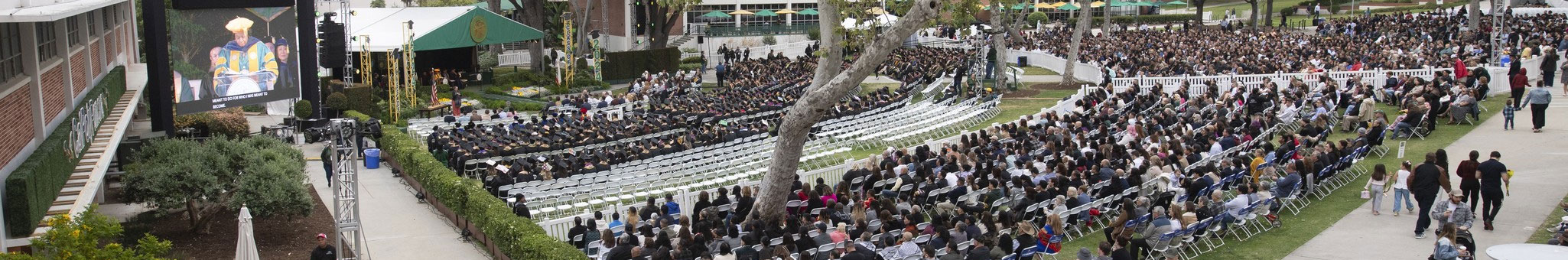 graduation aerial photo