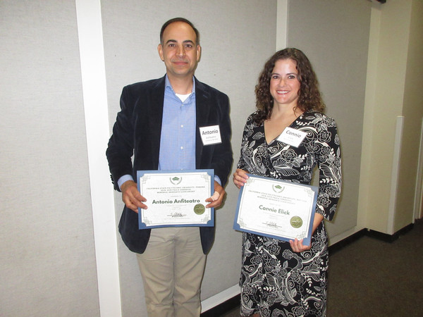 Antonio and Connie hold there scholarships