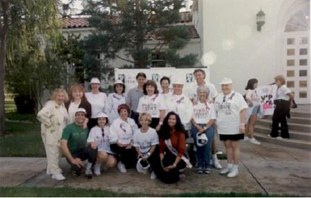 a group of staff members at Walk for hope to Cure Breast Cancer