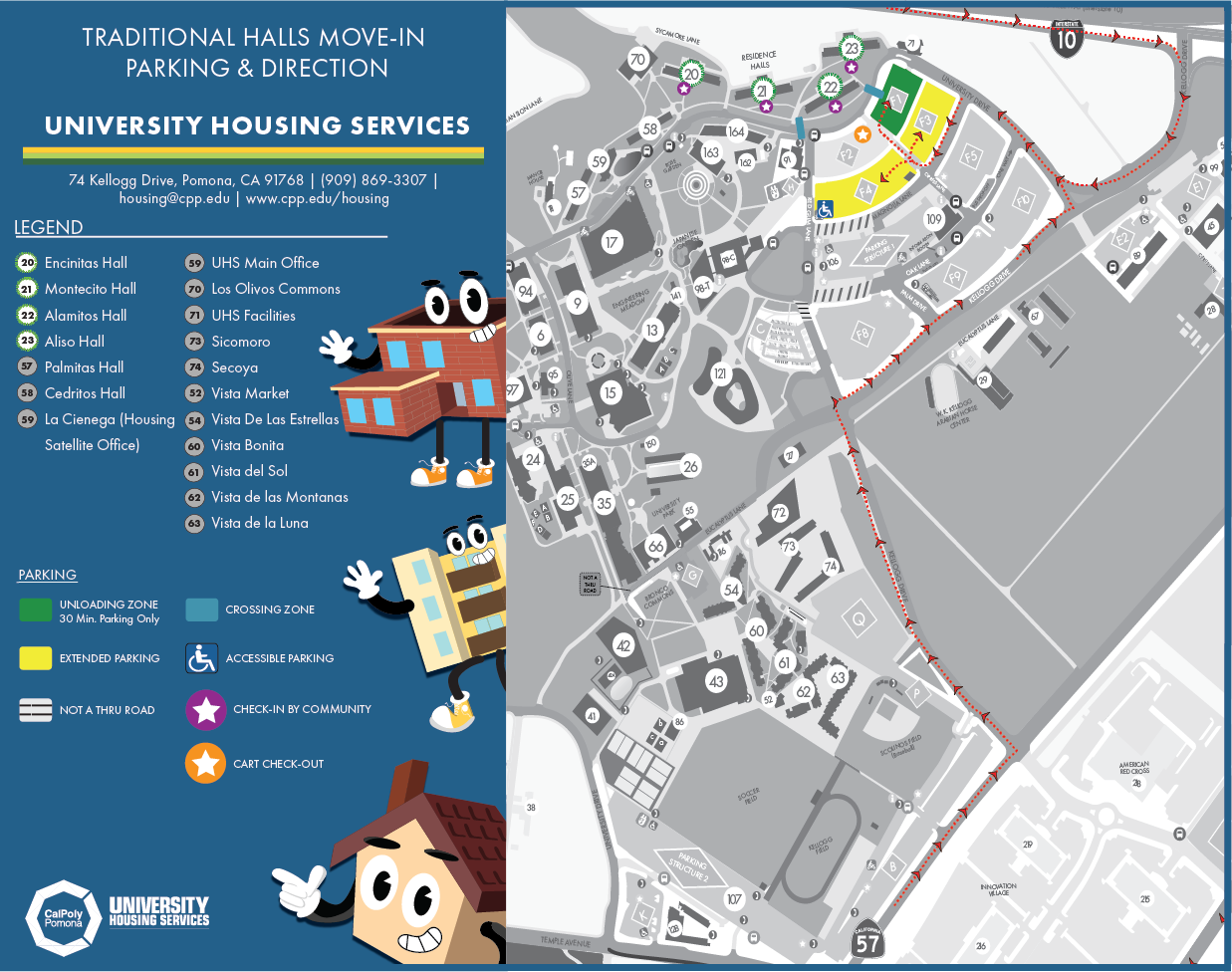 Traditional Hall Move-In Map