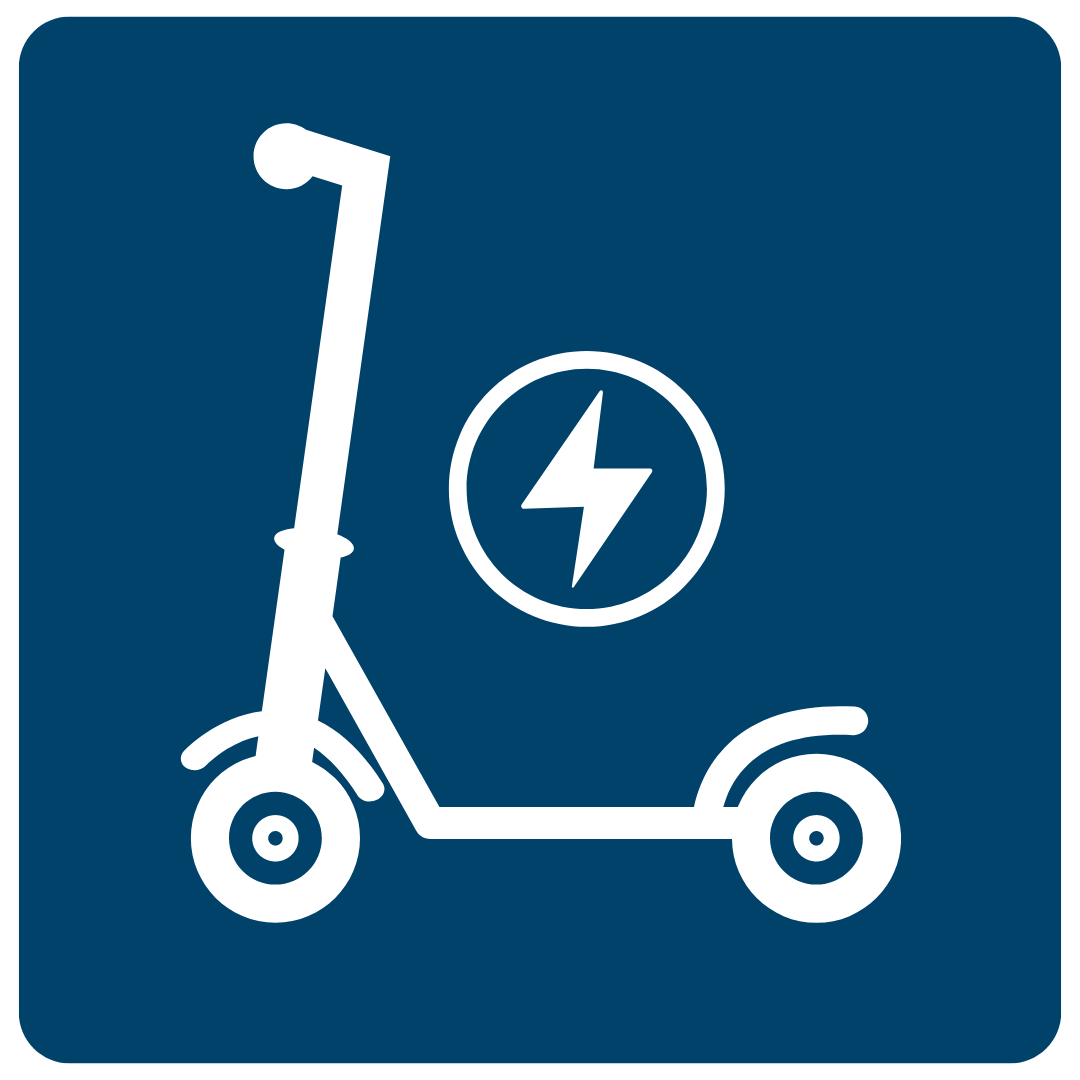 Image of illustrated electric scooter