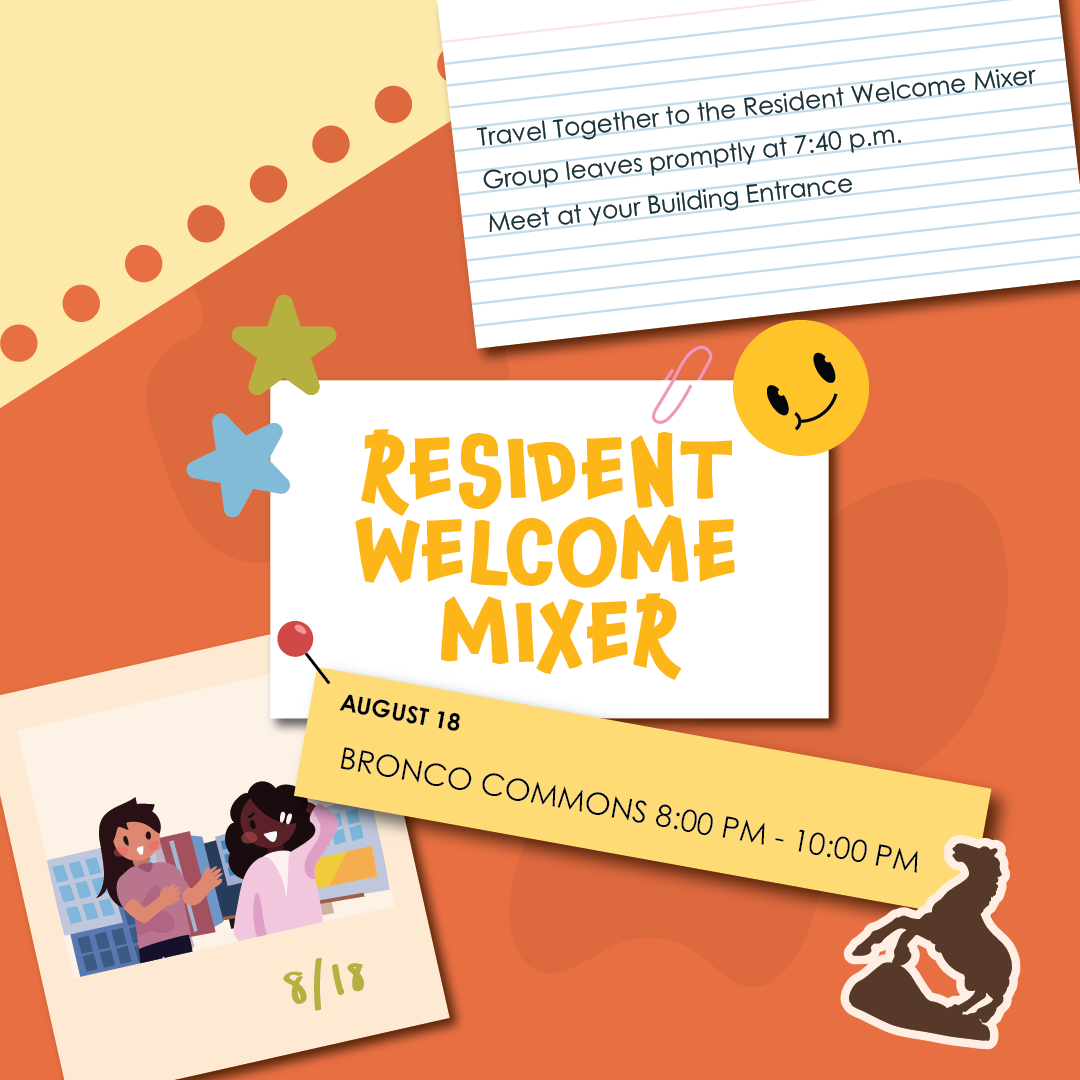 Resident Welcome Mixer flyer