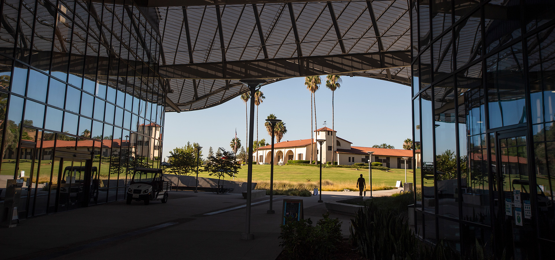 Student Services Breezeway with old stables