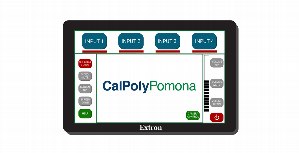 illustration of a touch panel found in HyFlex classrooms