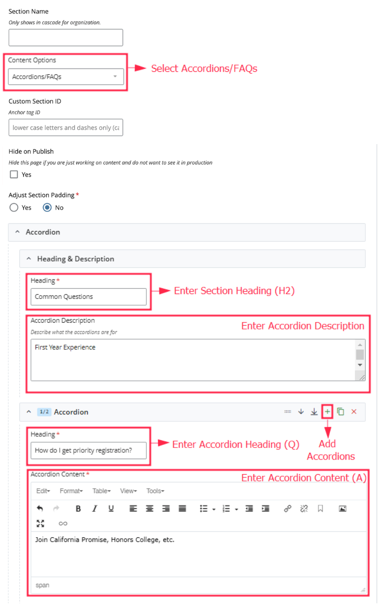 Accordion Cascade View