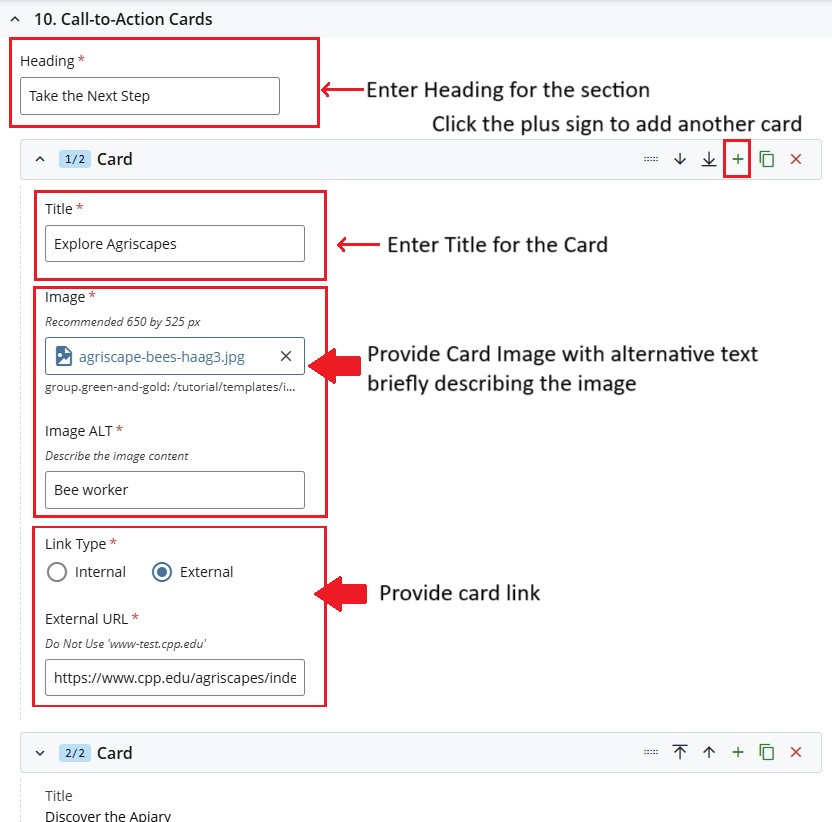 call to action cards