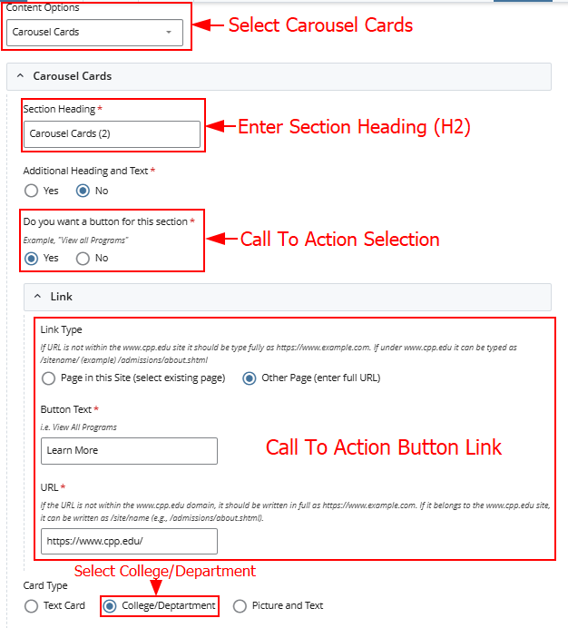 Carousel Card Option 2 Cascade Part 1
