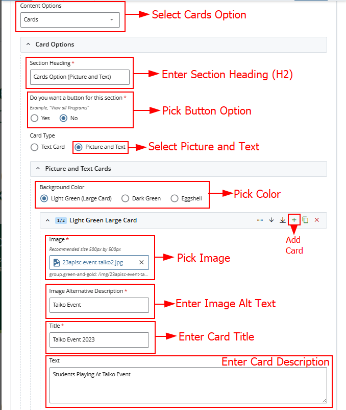Cards Option 2 Part 1 Cascade