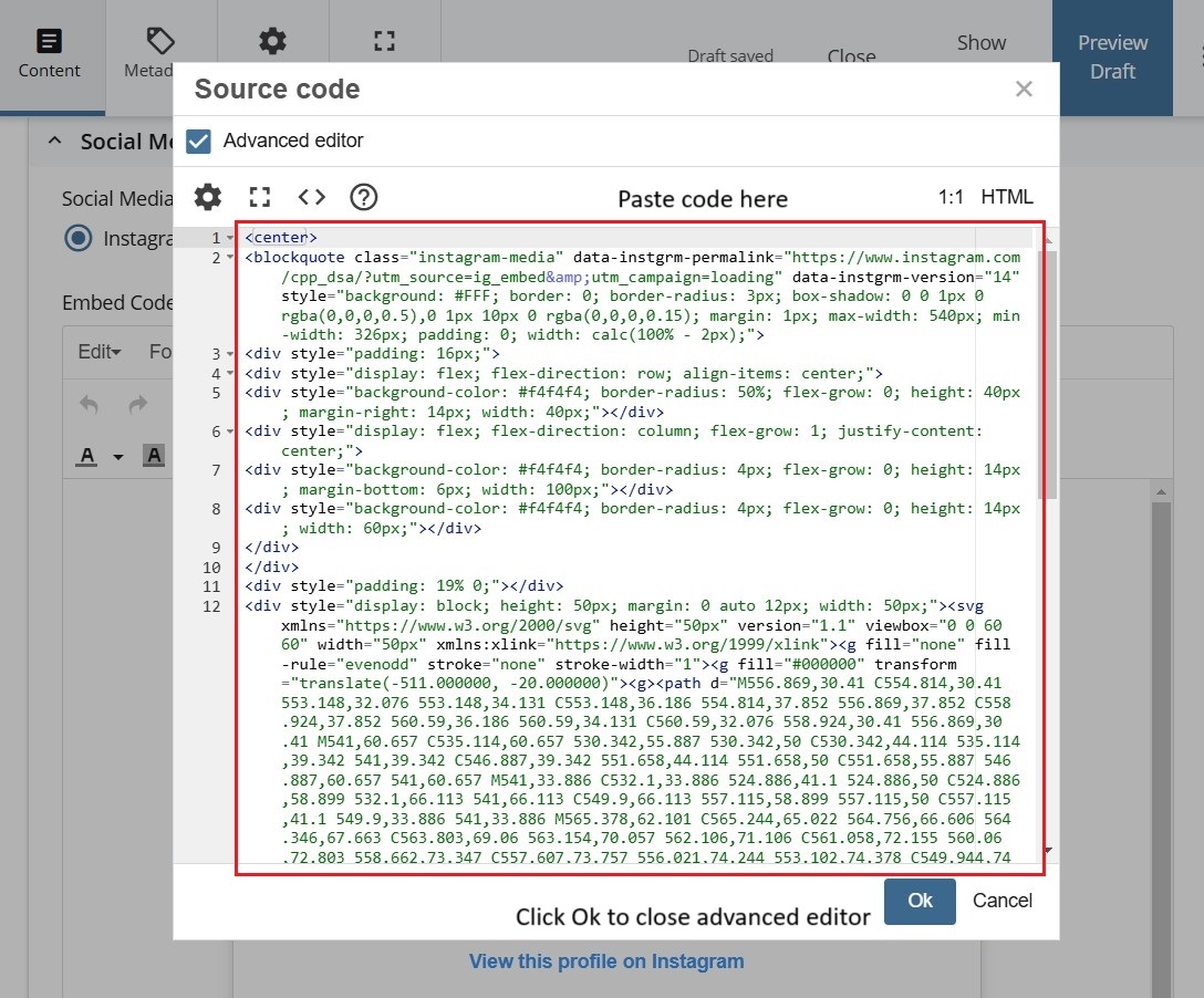 social media source code