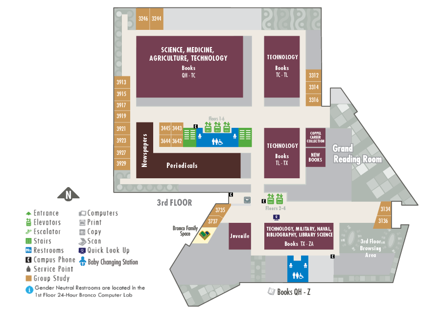 map library third floor