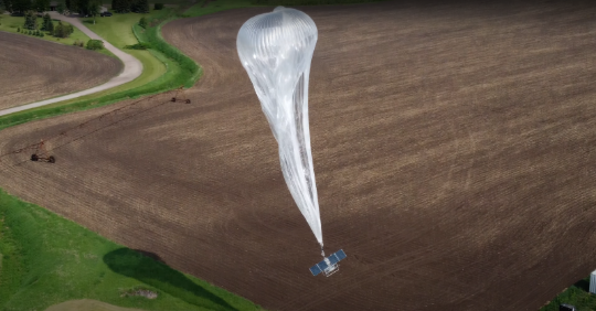 Bronco Ember CubeSat soaring above a field outside Sioux Falls, SD, on May 26, 2023.