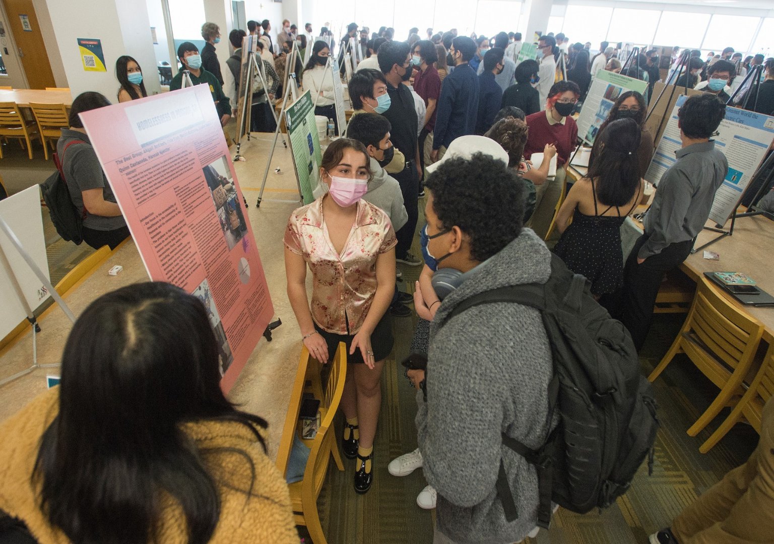 Picture of students who chose to present their PolyX projects in person, at the Ursa Major.