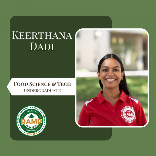 Keerthana Dadi, Food Science & Technology; Undergraduate