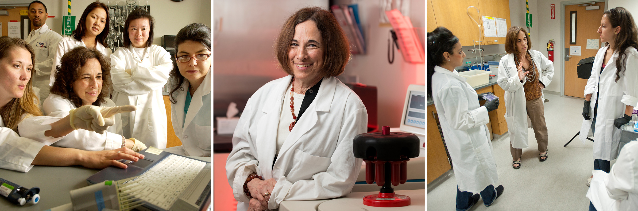 Jill Adler-Moore in labs with her students