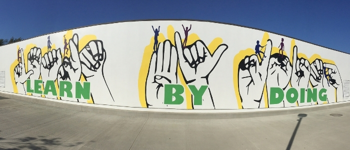 Learn by Doing Sign Language Mural